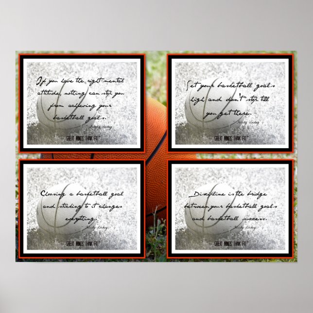Poster des citations de basket-ball 1-4 (Devant)