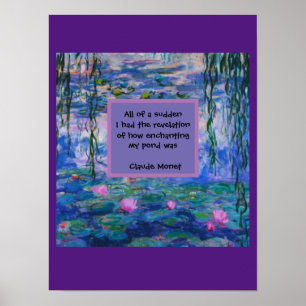 Poster des citations de Claude Monet Water Lily