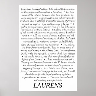Poster des citations de John Laurens