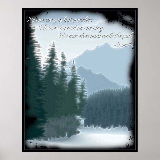Poster des citations de la voie Bouddha (Devant)