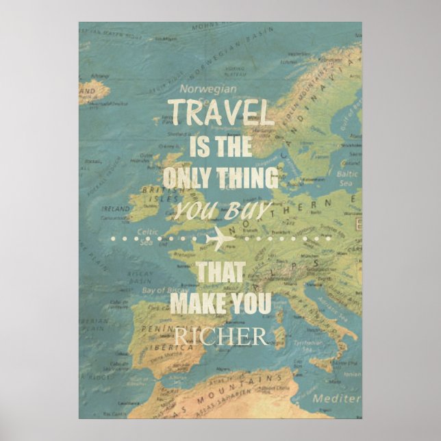 Poster Des citations de voyage inspirantes (Devant)