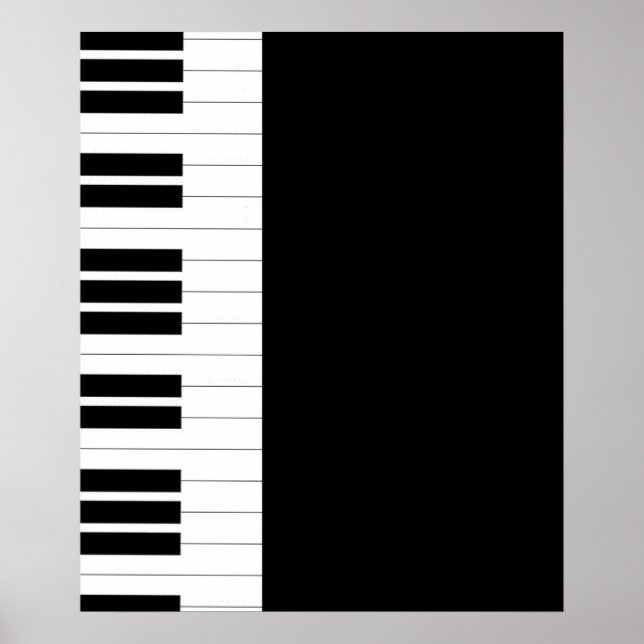 Poster des clés de piano (Devant)