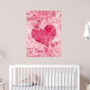 Poster des coeurs élégants