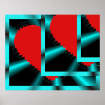 Poster des Coeurs funky