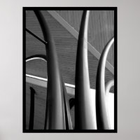 Poster des colonnes en acier (BW)