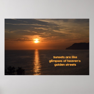 Poster Des couchers de soleil comme des aperçus des rues 