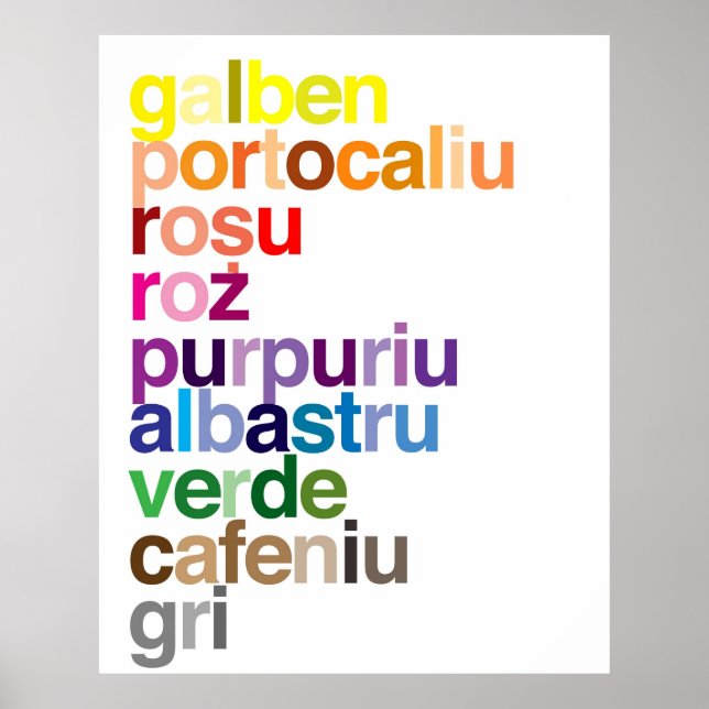 Poster des couleurs roumaines (Devant)