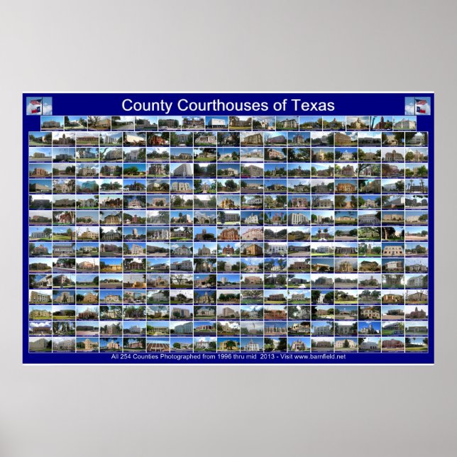 Poster des cours du Texas (bleu horizontal) (Devant)