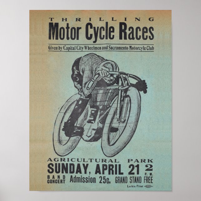 Poster des courses de moto (Devant)
