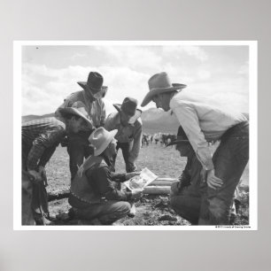 Poster Des cowboys à la recherche d'un magazine