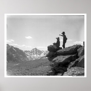 Poster Des cowboys sur une crête