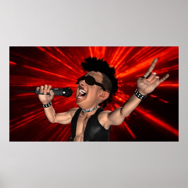 Poster des cris fous et des poutres laser (Devant)