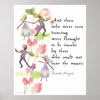 Poster des danseurs d'aquarelle