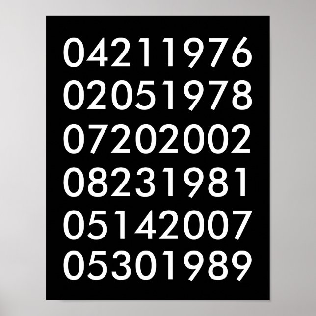 Poster des dates spéciales modernes (Devant)