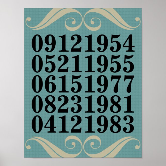 Poster des dates spéciales originales (Devant)