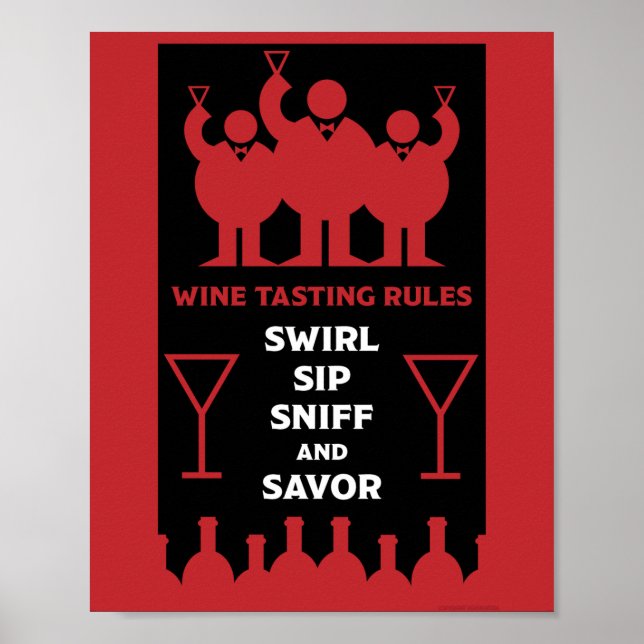 Poster des dégustateurs de vin (Devant)