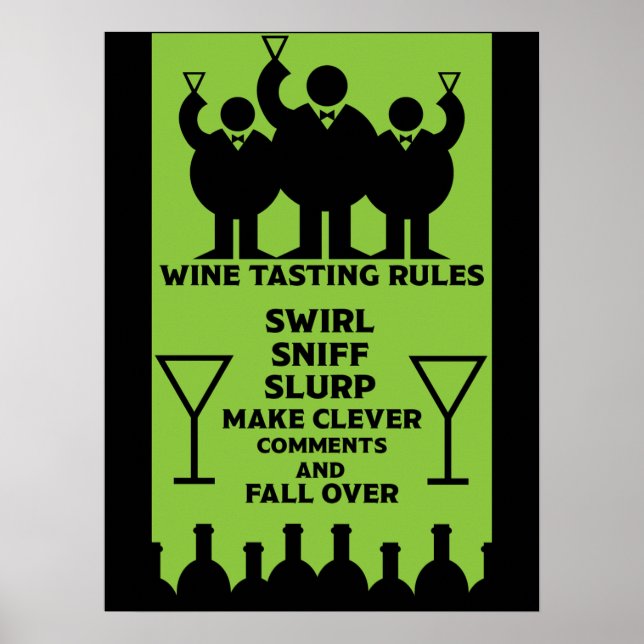 Poster des dégustateurs de vin (Devant)