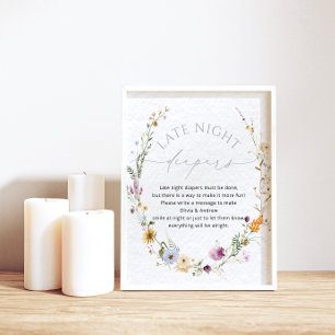 Poster des dessinateurs de nuit Fleur sauvage élég