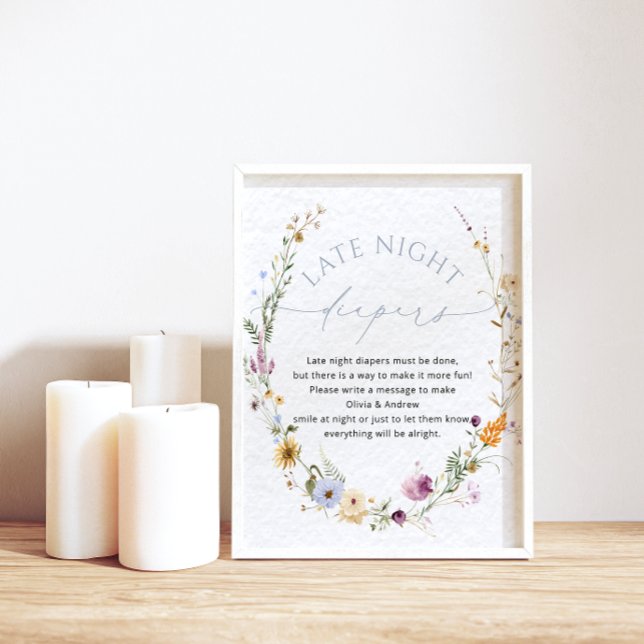 Poster des dessinateurs de nuit Fleur sauvage élég (Créateur téléchargé)
