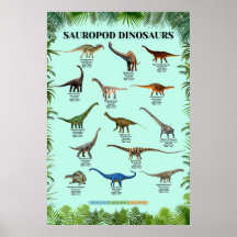 Poster des dinosaures de Sauropod