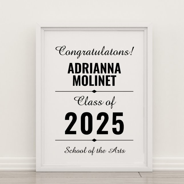 Poster des diplômés de Modern Félicitations (Créateur téléchargé)