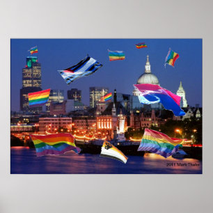 Poster des drapeaux de la Fierté de Londres