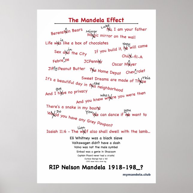 Poster des effets Mandela (Devant)
