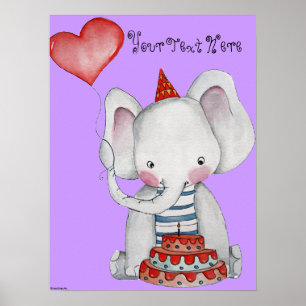 Poster des éléphants pour les enfants