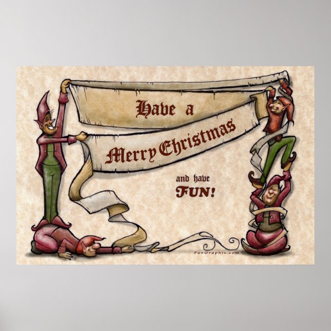 Poster des elfes de Noël (Devant)