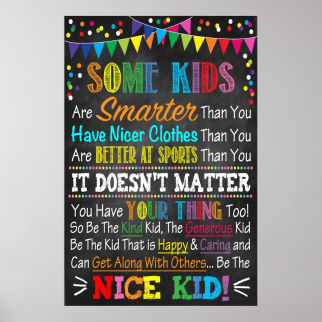 Poster Des Enfants.... SOIS LE BON ENFANT ! (Devant)