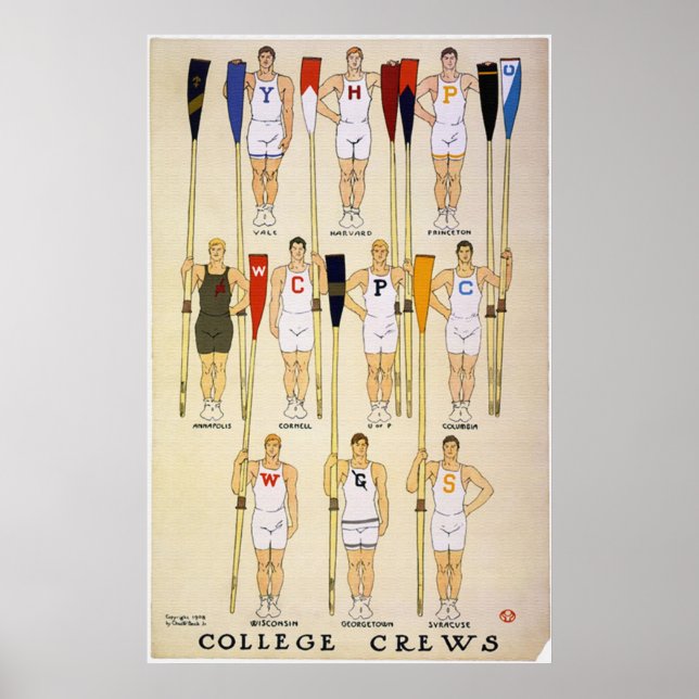 Poster des équipes et des couleurs des collèges (Devant)