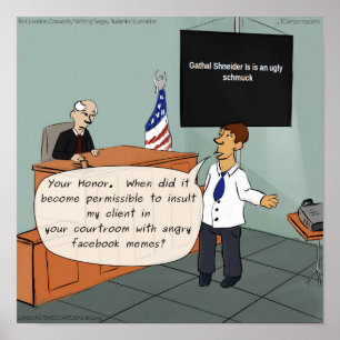 Poster Des Escarres Drôle Sur Les Médias Sociaux Autorisé