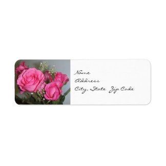 Poster des étiquettes d'adresse de retour Roses
