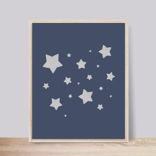 Poster des étoiles à la crèche de nuit