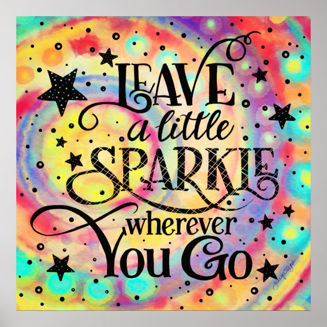 Poster Des étoiles joyeuses laissent une étincelle (Devant)