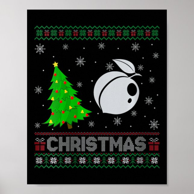 Poster Des Femmes Peach Xmas Tree Lighting laids Christma (Devant)