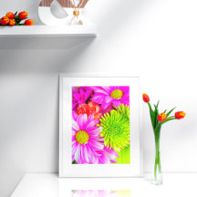 Poster Des Filles Rose Chaud Et Des Filles Vertes