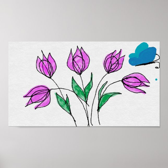 Poster des fleurs (Devant)