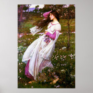 Poster des fleurs à vent Waterhouse