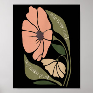 Poster Des fleurs de saumons subtils anti-rhum P Manifest