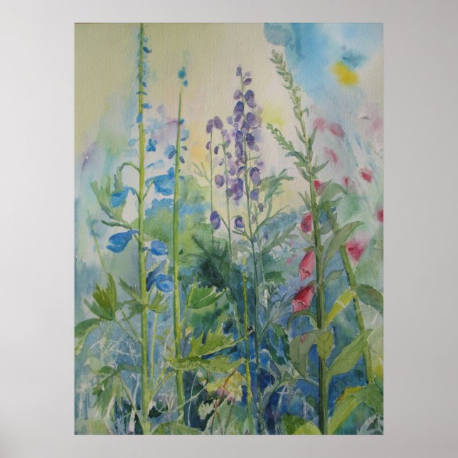 Poster des fleurs du jardin (Devant)