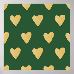 Poster Des formes organiques naïves motif. Aquarelle Abst