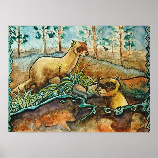 Poster des furets à pied noir (Devant)