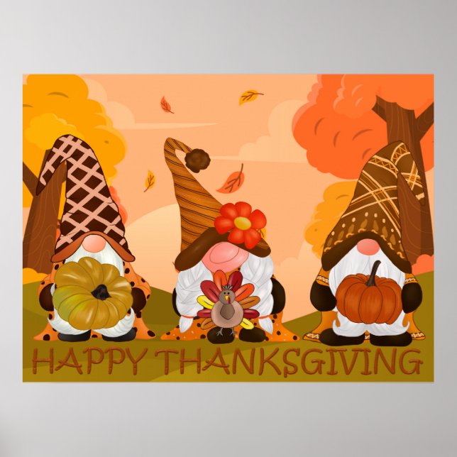 Poster des Gnomes de Thanksgiving (Devant)