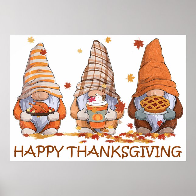 Poster des Gnomes de Thanksgiving (Devant)