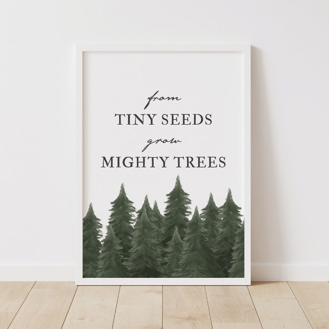 Poster Des Graines Minuscules Cultivent Des Arbres Puissa (Créateur téléchargé)