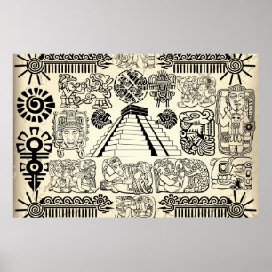 Poster des grands symboles mayas