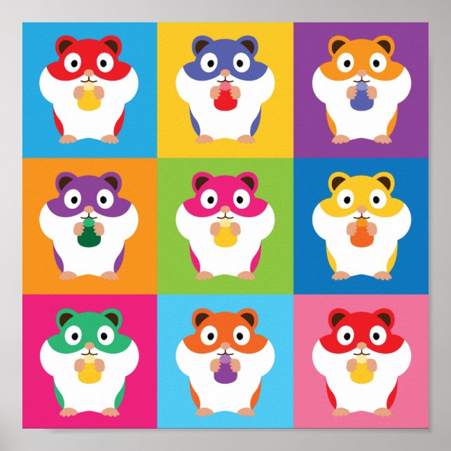 Poster des Hamsters Pop Art (Devant)