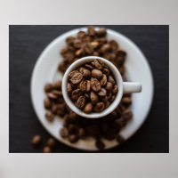 Poster des haricots de café