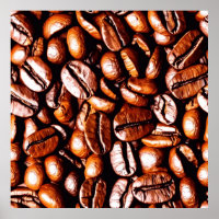 Poster des haricots de café